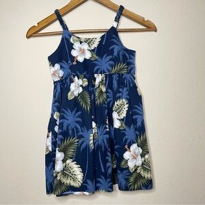 Pacific Legend Apparel Orchid Hawaiian Little Girl Dress Size 7/8 Made In Hawaii